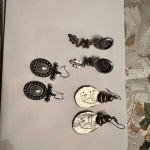 Set of Three Unique Earrings